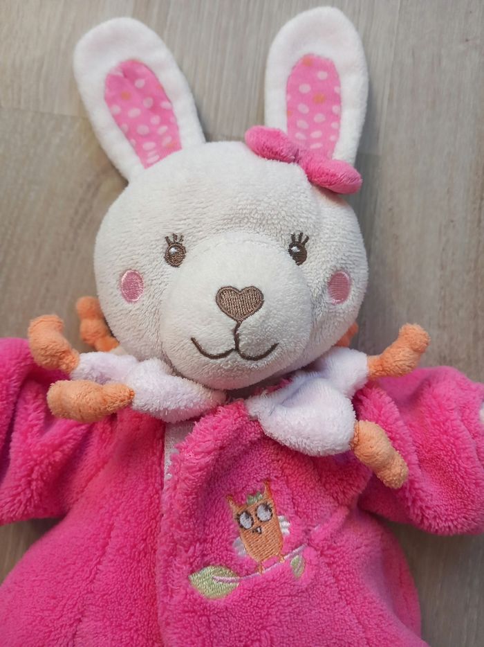 Doudou lapin rose Tex - photo numéro 2