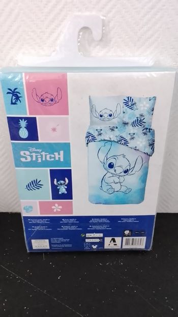 Hausse de couette Stitch  1  personne 140x200cm oreiller 63x63cm 100%coton