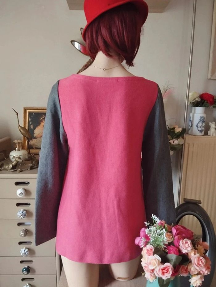 🌿Pull Fin Bicolore en Maille 50% Laine Mérinos Forcier T36/38🌿 - photo numéro 9
