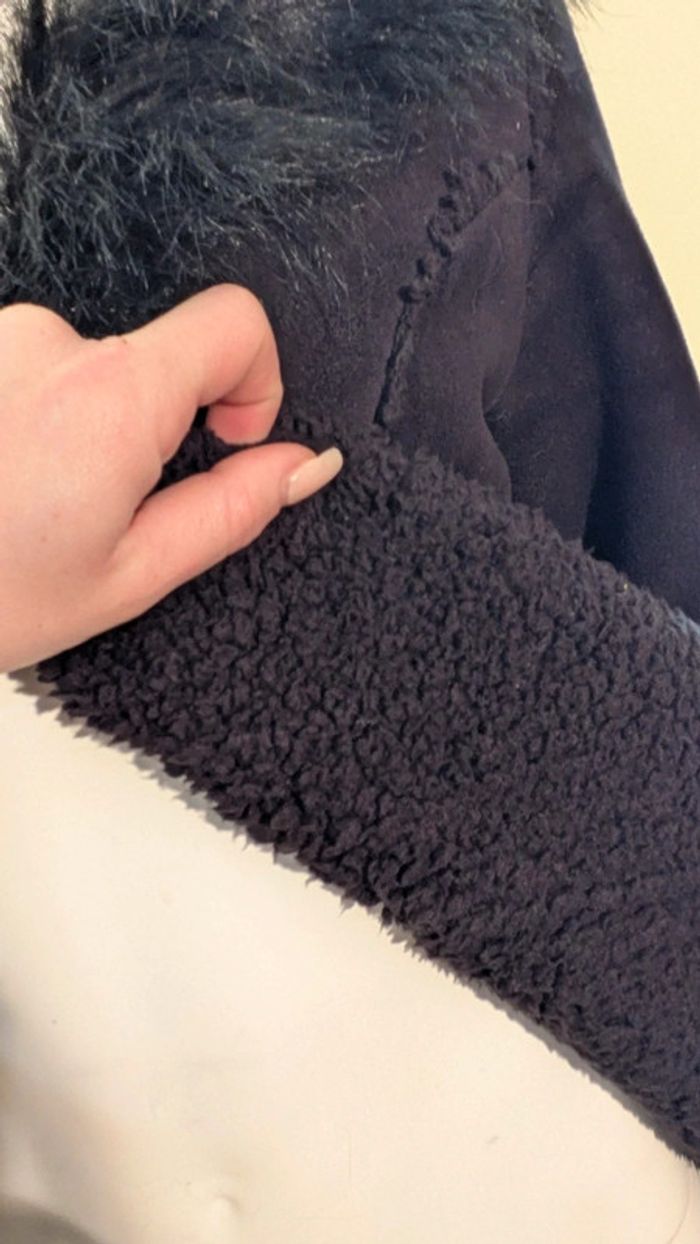 Manteau chaud noir foururu - photo numéro 7