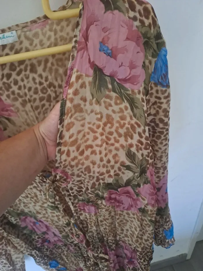 Blouse longue / Tunique Léopard Fleur Ulla Popkin 48/50 - photo numéro 10