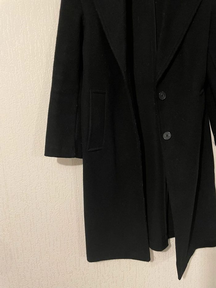 Manteau long noir à col tailleur Bershka – Taille Xs - photo numéro 3