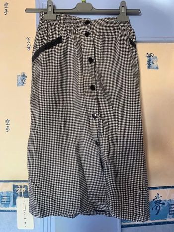 jupe pied de poule vintage, taille 42