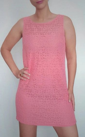 Robe d été dentelle fleurs rose Naf Naf taille 38