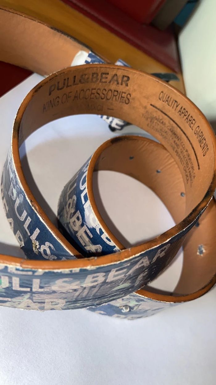Ceinture pull&bear bleu avec logo - photo numéro 4