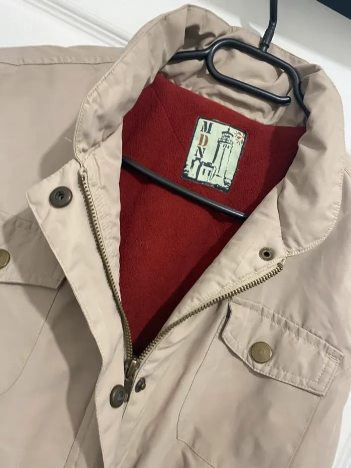 Gilet Sans Manches Ceinturé – MDN – Beige/Sable – Taille S - photo numéro 3