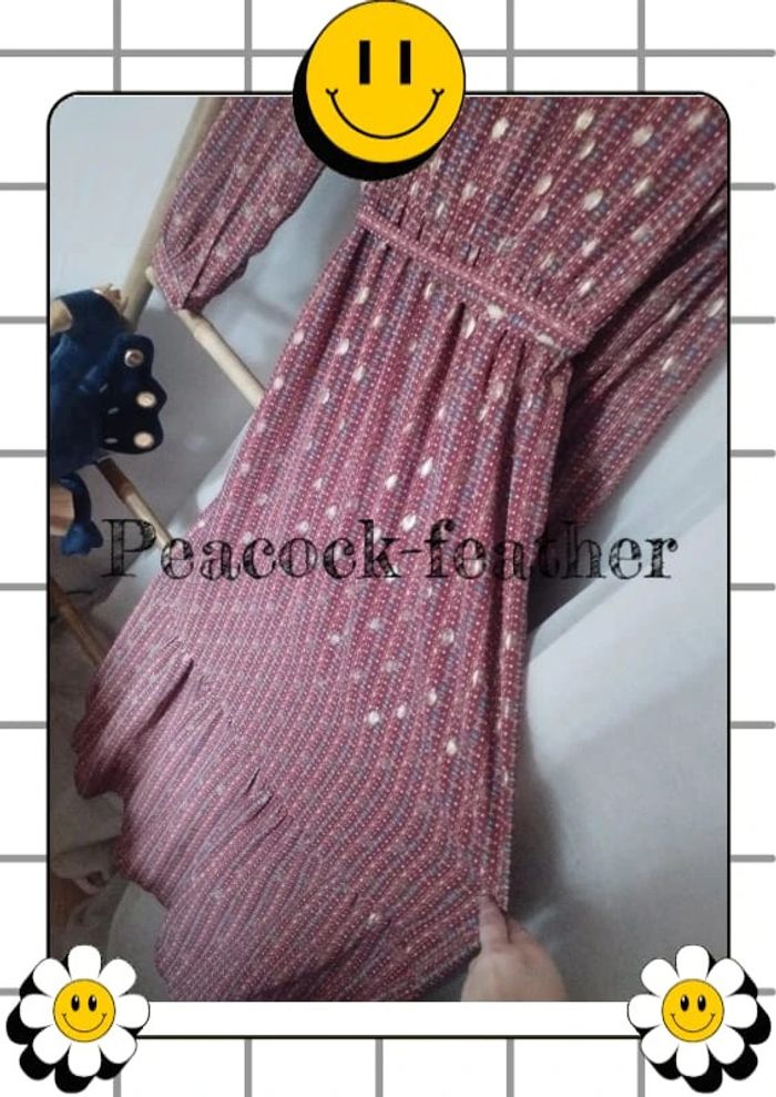 Robe longue TU marron terracotta / dorée - photo numéro 9