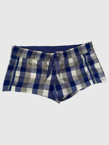 Lululemon Vintage Leader of the track blue gray plaid Womens Shorts