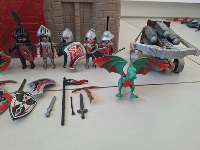 Chateau playmobil chevaliers dragons catapulte prison... - photo numéro 9
