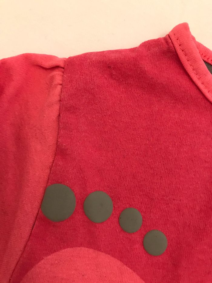 Tee-shirt Manches Longues Rouge et rose foncé - photo numéro 3