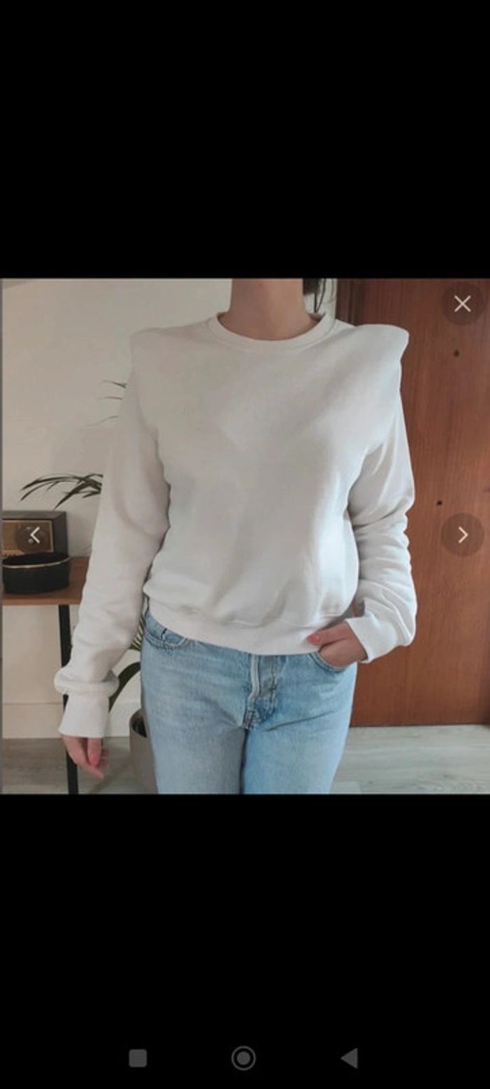 Sudadera hombrera zara blanca - photo numéro 4