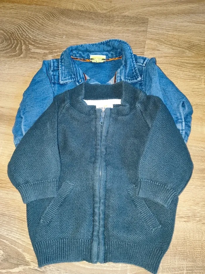 Gilet et chemise 3 mois
