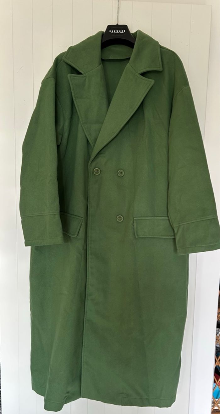 Manteau vert oversize - photo numéro 3