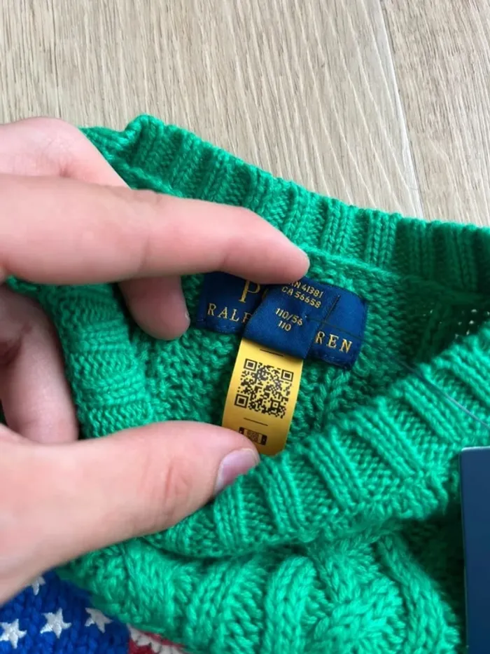 Ralph Lauren Pull Flag 4ans Green - photo numéro 3