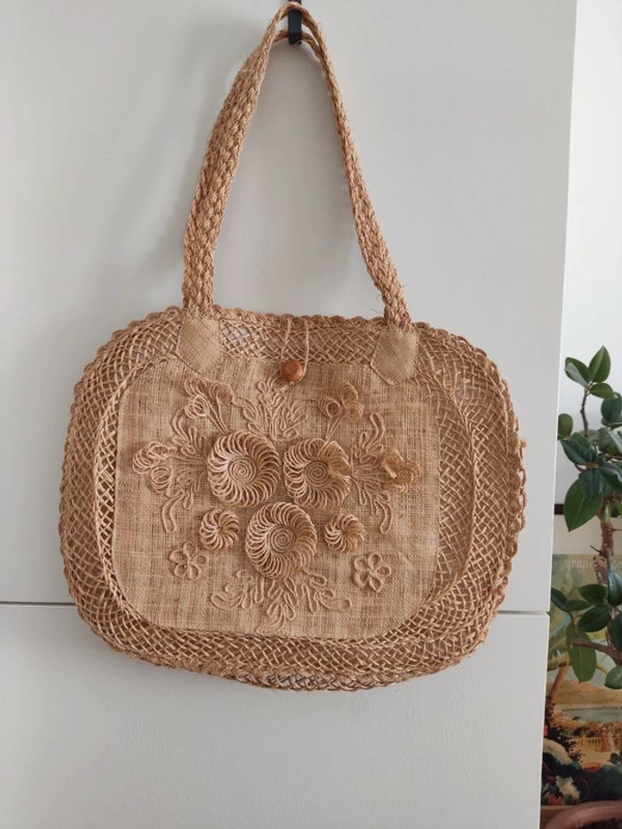 Sac artisanal en paille Made in Philippines - photo numéro 2