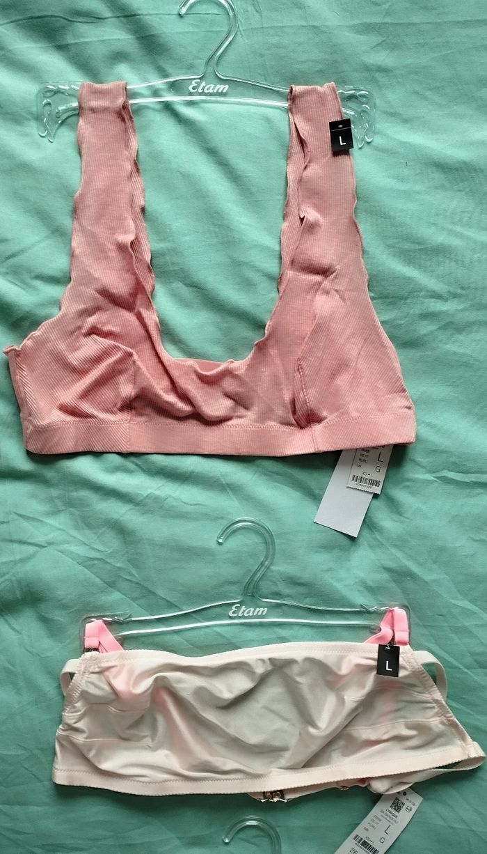 Lot de 5 brassières/soutiens-gorge neufs de la marque ETAM, jamais portés(taille L) - photo numéro 2