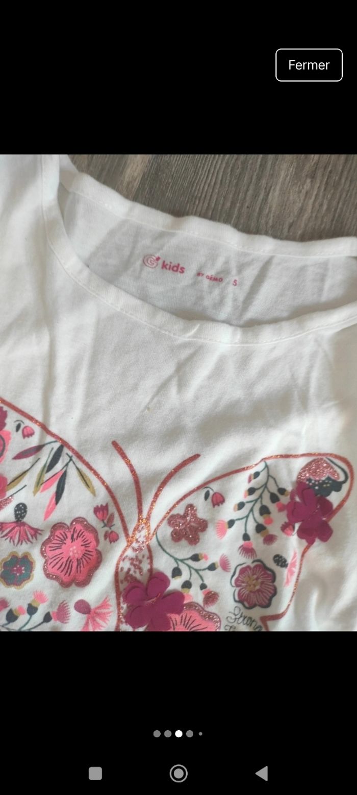Lott legging et t-shirt manches longues imprimé papilllon - photo numéro 3
