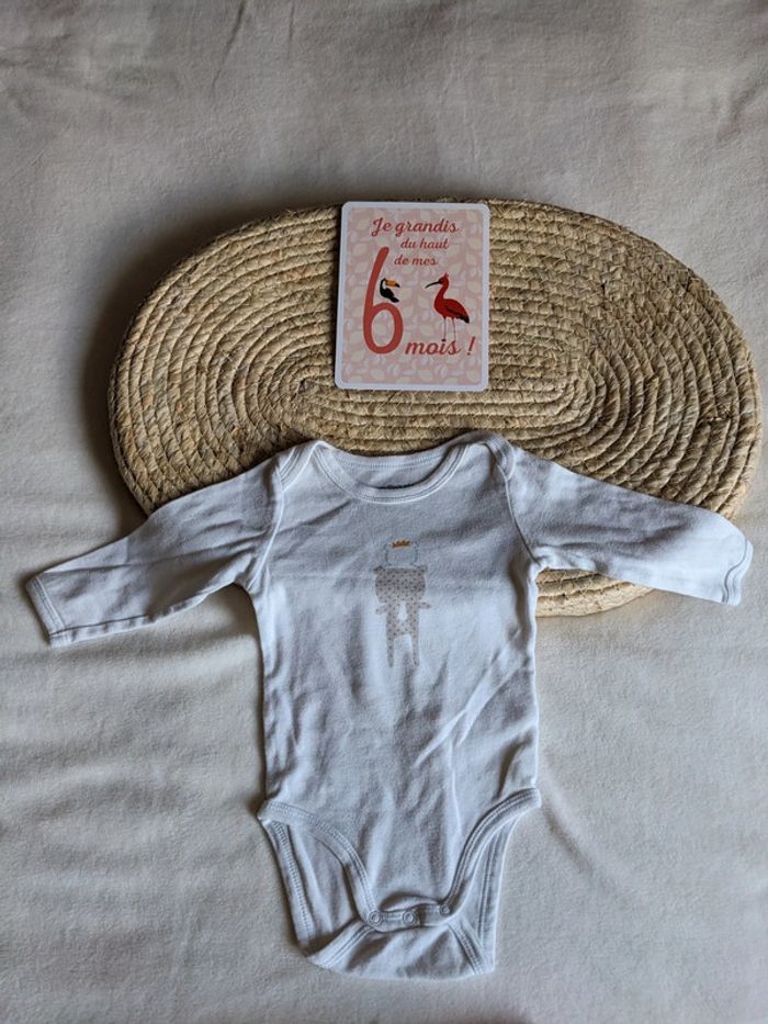 Ensemble salopette et body - 6 mois - photo numéro 3