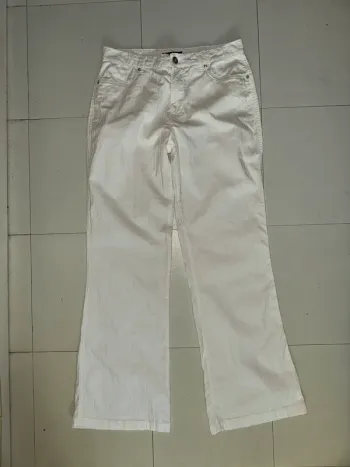 Magnifique pantalon droit blanc Aqua Jeans Neuf T40