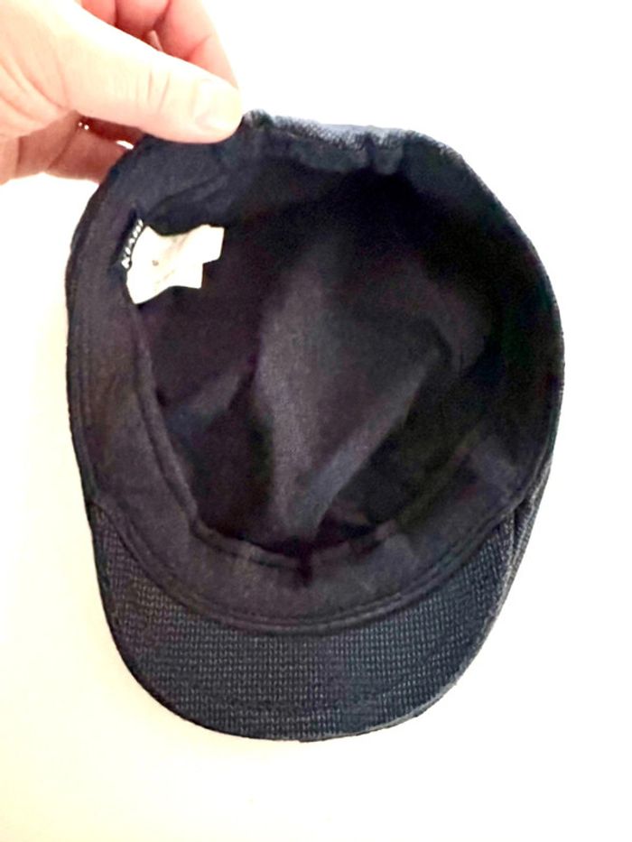 Jolie casquette habillée type béret, taille 47 bleumarine - photo numéro 3