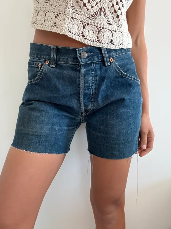 Short en jean Lévis 535 denim vintage USA taille 36 top état - photo numéro 3