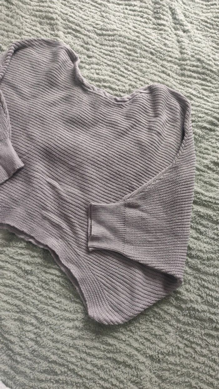 Pull gris - photo numéro 2