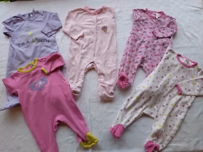 Lot 5 pyjamas demi saison été fille 9 mois