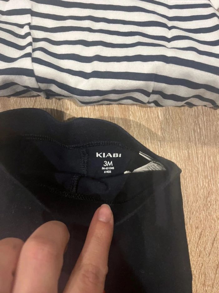 Ensemble marinière tunique +legging bébé fille - photo numéro 3