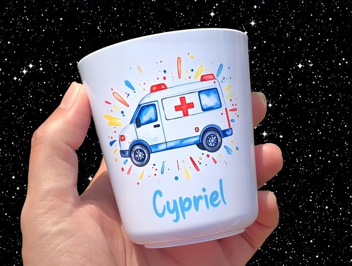 Verre gobelet personnalisé neuf