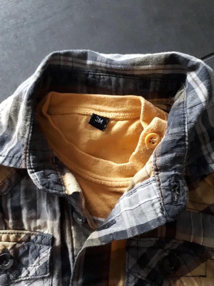 Jolie chemise effet double 3 mois - photo numéro 3