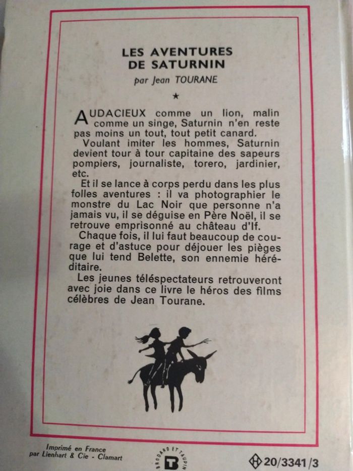 Les Aventures de Saturnin de Jean Tourane - photo numéro 2