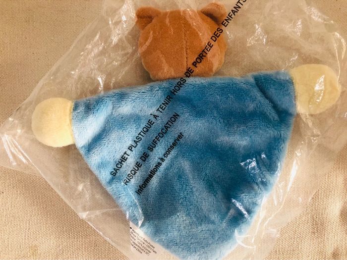 Doudou plat le chat NEUF peluche bébé vintage rétro - photo numéro 2