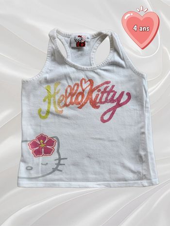T-shirt sans manches Hello Kitty fille 4 ans
