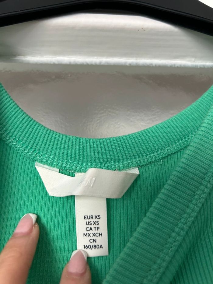 Top vert débardeur h&m xs neuf - photo numéro 6