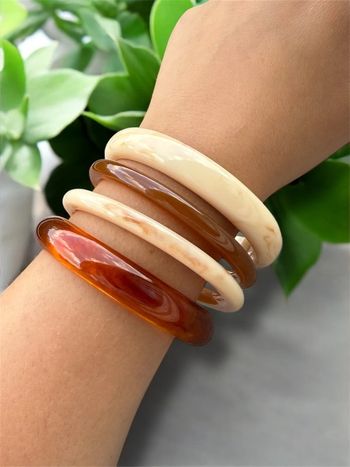 Ensemble 4 bracelets en résine