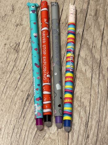 4 stylos St Valentin chat océan poisson lama 