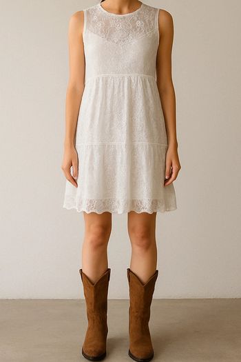 Magnifique robe en dentelle blanche Promod taille S