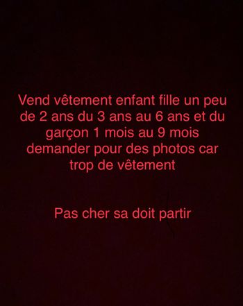 Vêtement enfant fille et garçon