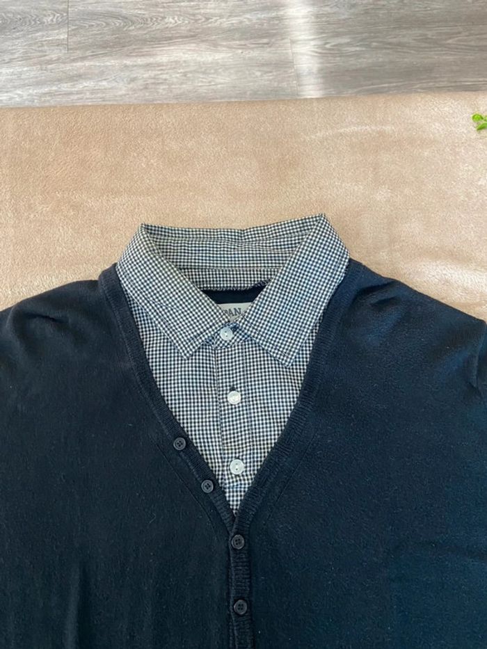 Pull fin col chemise homme XL - photo numéro 3
