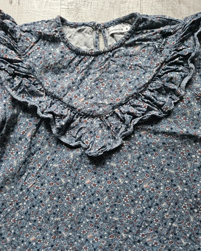 Blouse lulu castagnette fleurie 8 ans - photo numéro 4