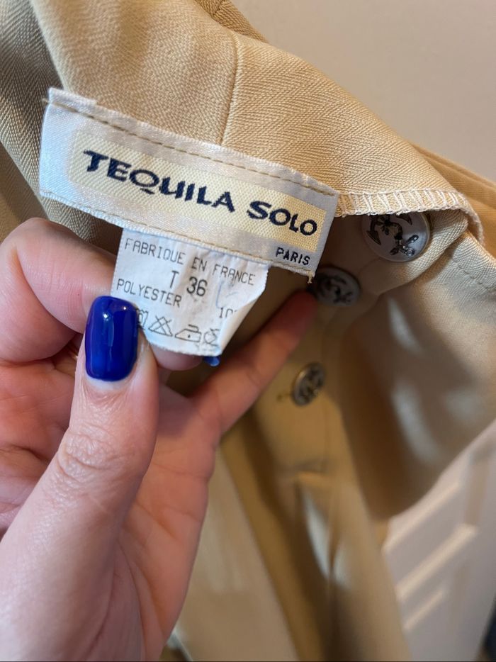 Pantalon large beige Tequila Solo T.36 - photo numéro 4