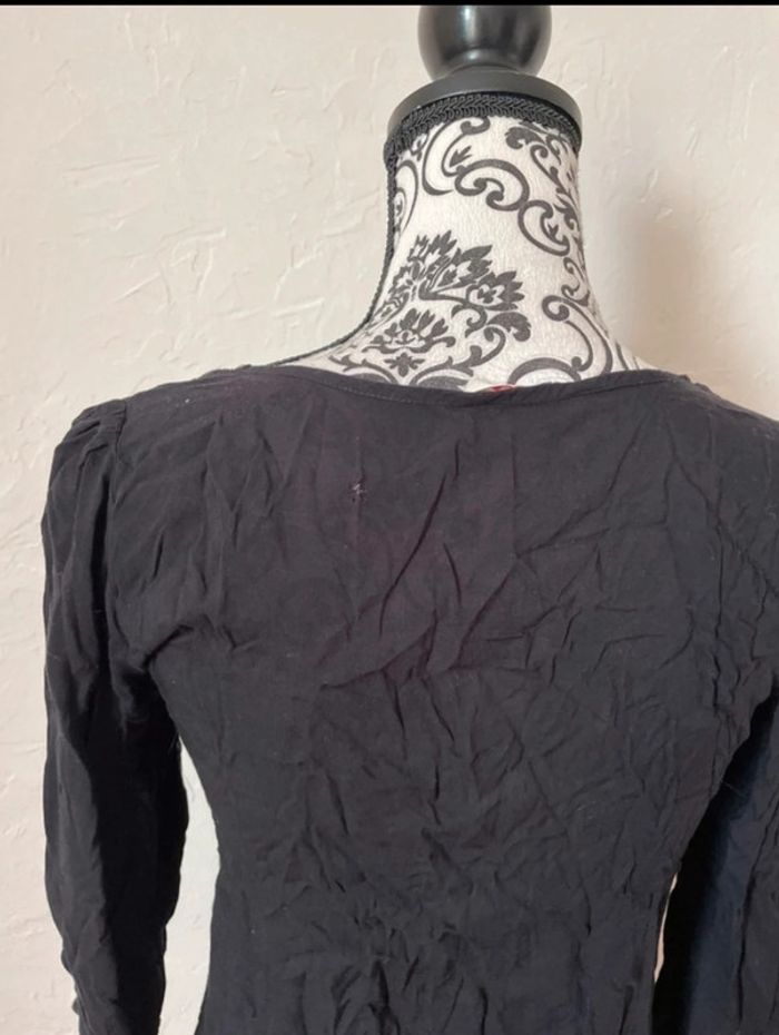 Très belle blouse noire 🥰 taille 36 camaïeu manches 3/4 - photo numéro 3
