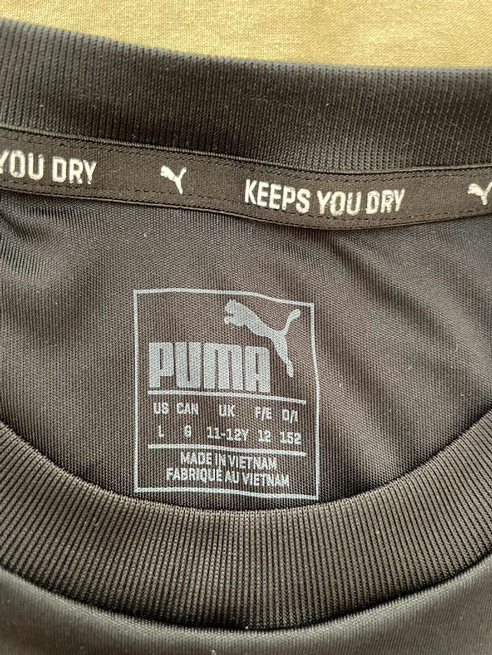 T-shirt Puma noir 12 ans - photo numéro 2