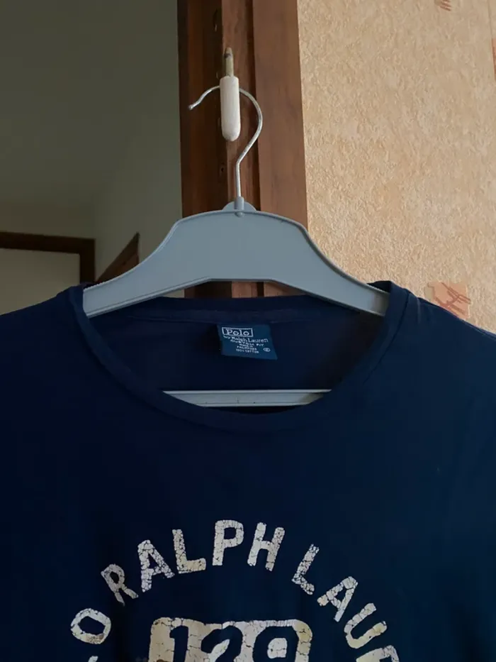 T-shirt manches longues Ralph Lauren bleu marine – Taille M – Très bon état 💙🐎 - photo numéro 4