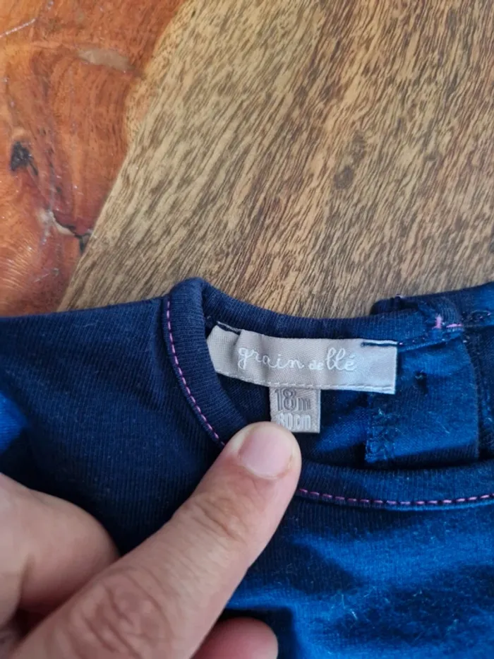 T-shirt manches longues imprimé cœurs 18 mois - photo numéro 3