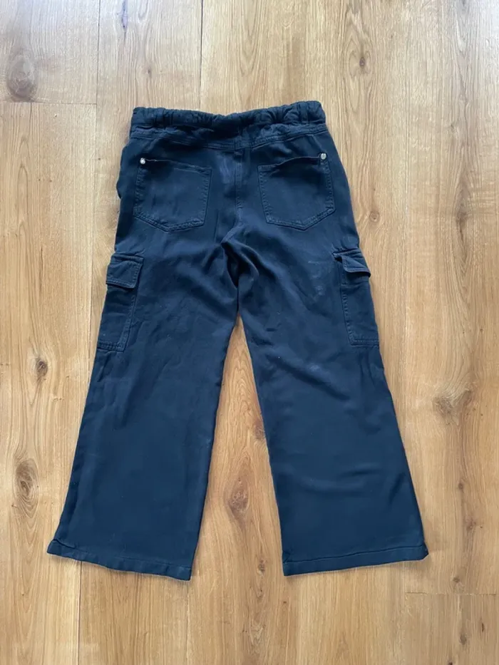 Pantalon cargo fluide noir fille 12 ans - photo numéro 2