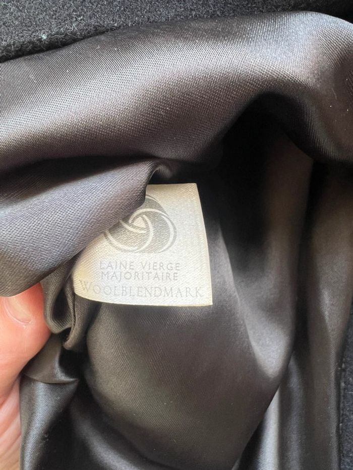 Manteau  noir laine 123 bon état taille 42 - photo numéro 5