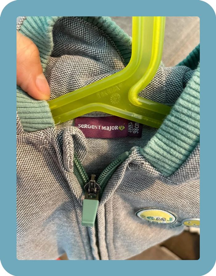 Beau sweat à capuche zippé 3 ans sergent major - photo numéro 5