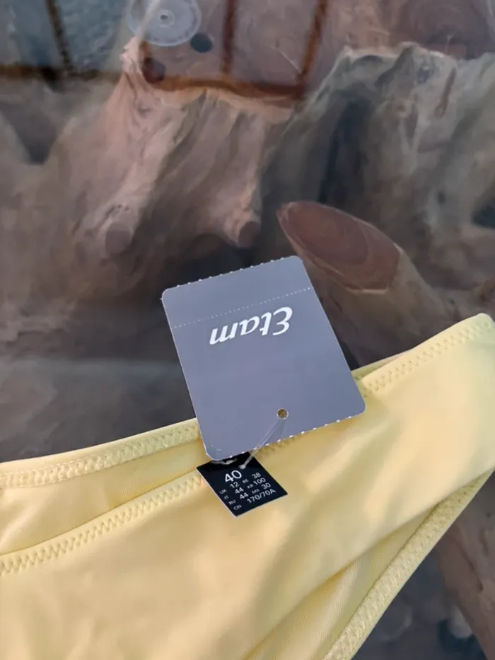 Bas de maillot de bain Etam bresil pastel jaune 40 - photo numéro 3