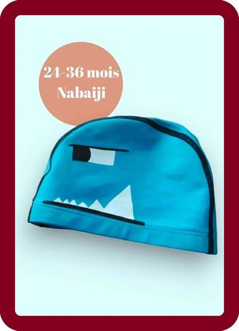 Bonnet de bain taille 51-56 taille junior marque nabaiji en très bon état
